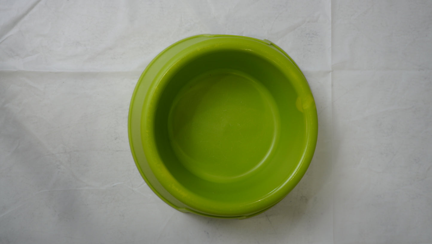 Plastic Pet Food & Water Bowl (Green)