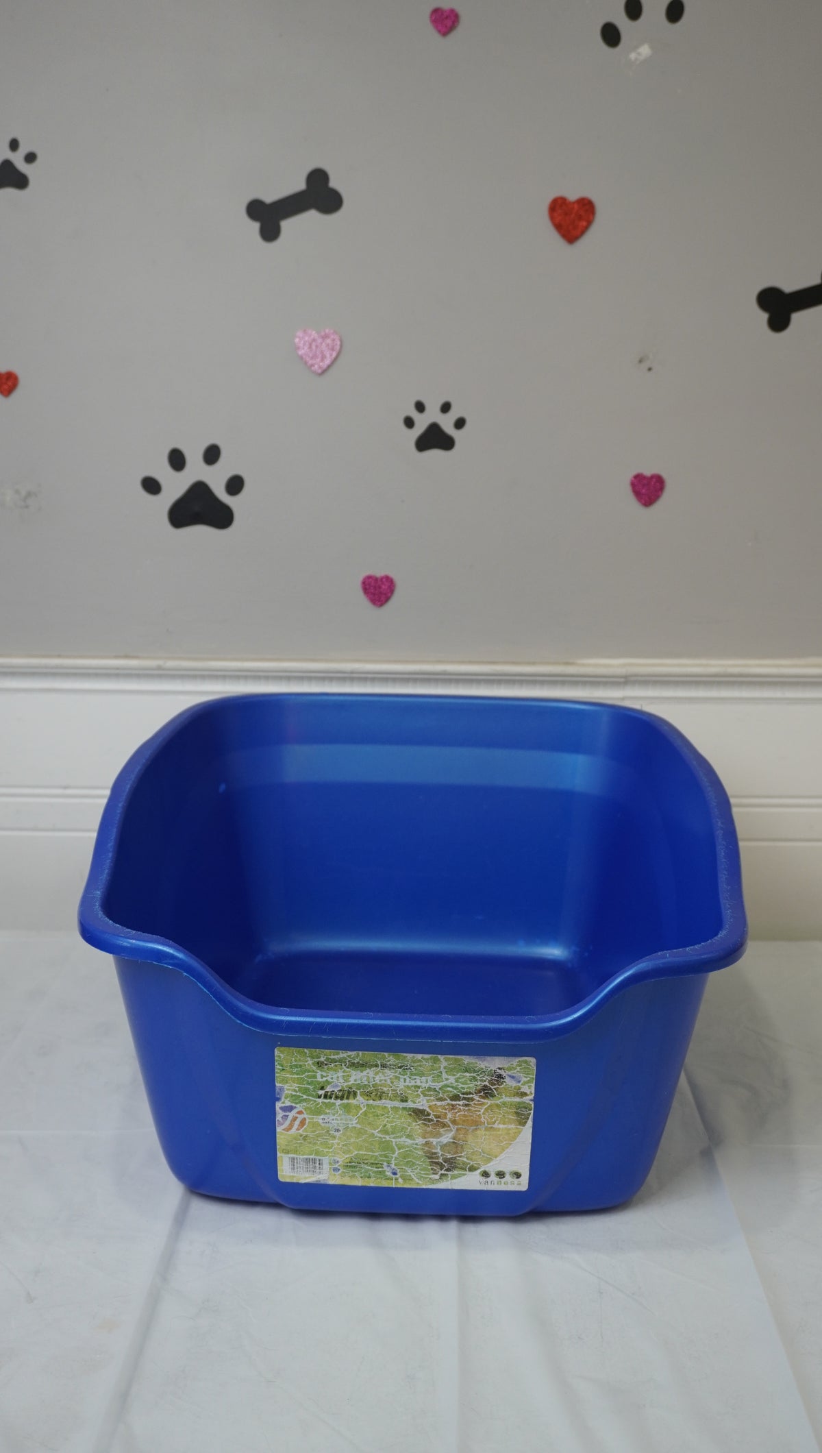 Blue Open Cat Litter Tray