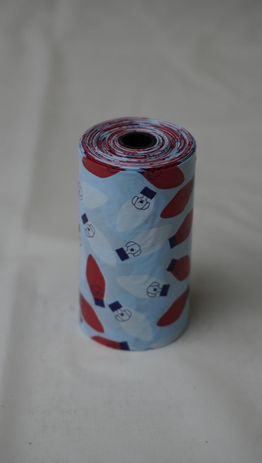 Merry & Bright Holiday Dog Waste Bags – 15 Rolls (225 Bags)