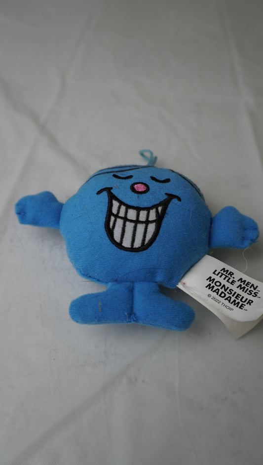 Blue Smiling Plush Character Toy
