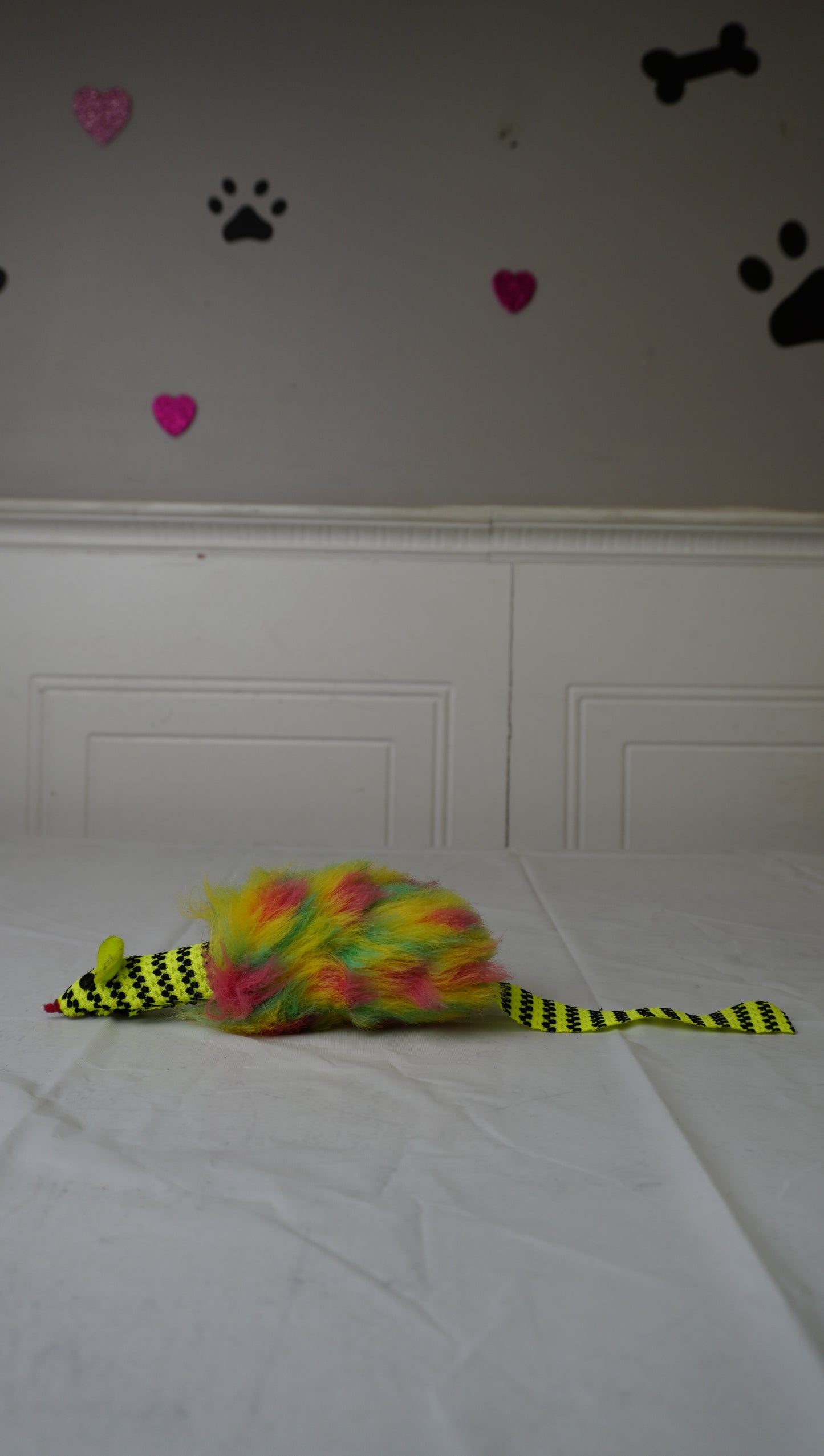 Rainbow Fuzzy Mouse Cat Toy