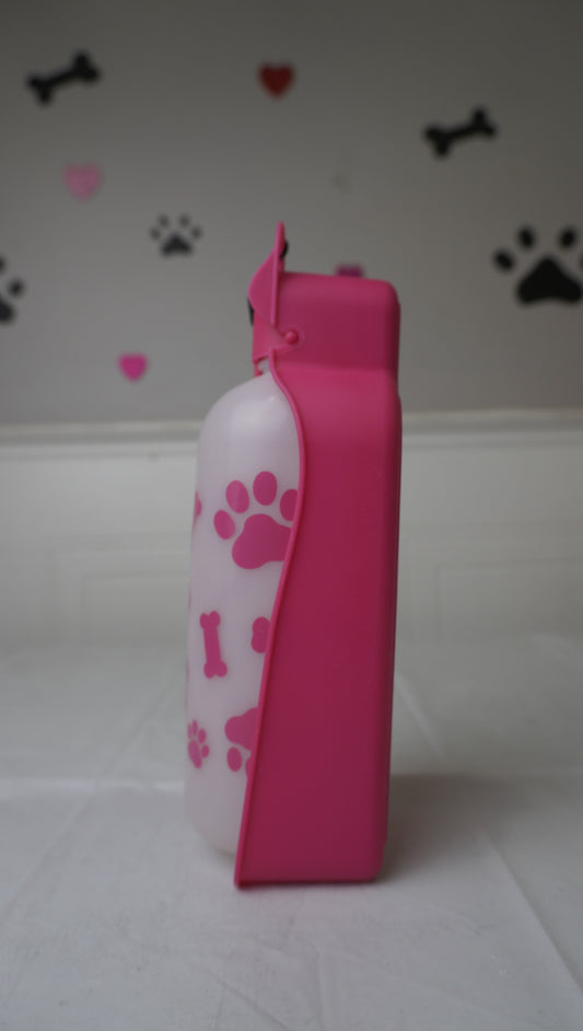 Portable Pet Water Bottle with Foldable Drinking Bowl