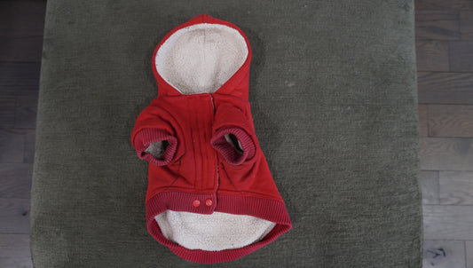 Canada Pooch Red Sherpa Dog Hoodie