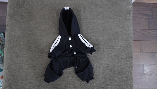 Black "Adidog" Dog Tracksuit