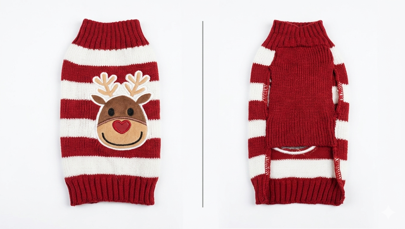 Reindeer Knit Dog Sweater - Gently Used