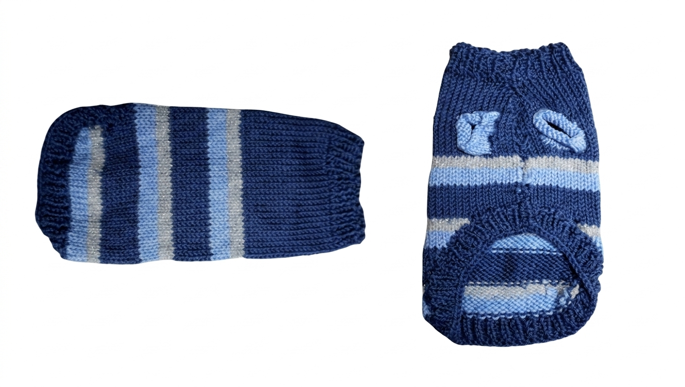 Blue Stripe Knit Dog Sweater – Gently Used