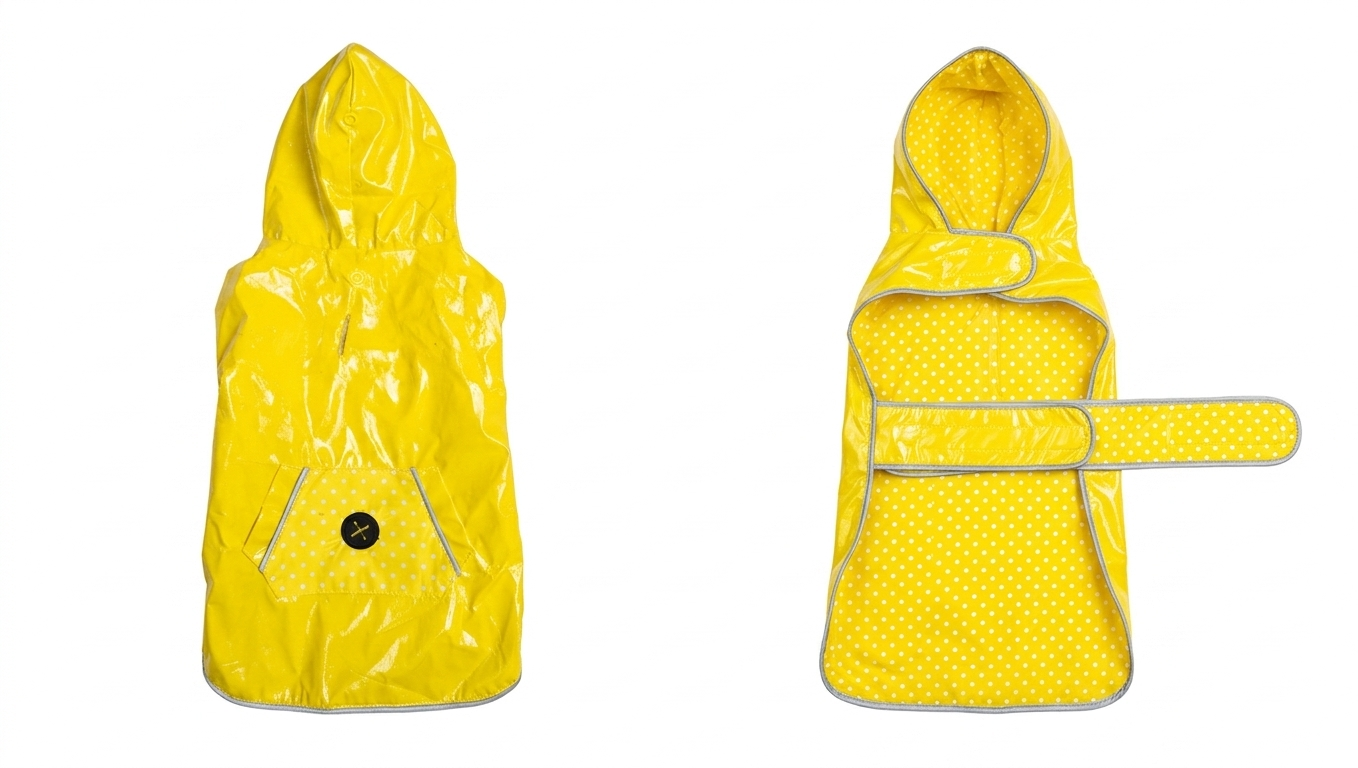 Yellow Polka Dot Dog Raincoat – Gently Used