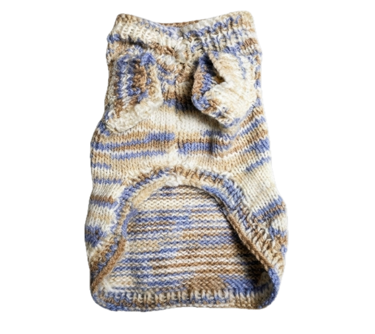 Blue Striped Knit Dog Sweater - Gently Used