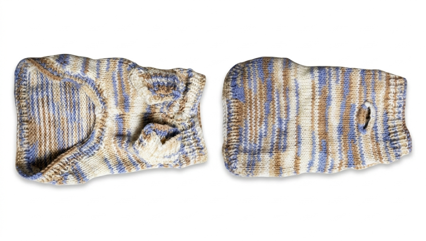 Blue Striped Knit Dog Sweater - Gently Used