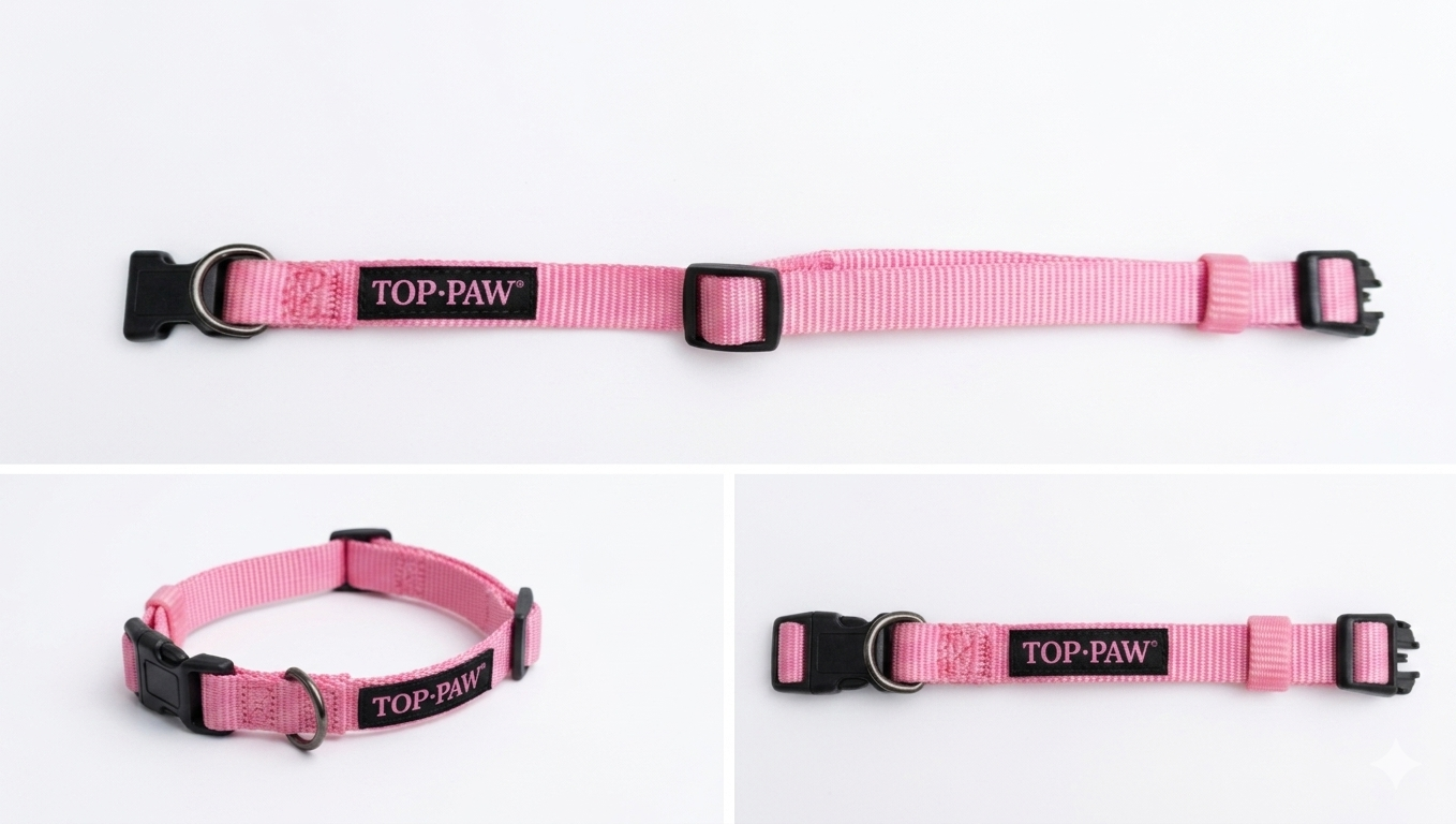 Top Paw Pink Adjustable Collar – Gently Used