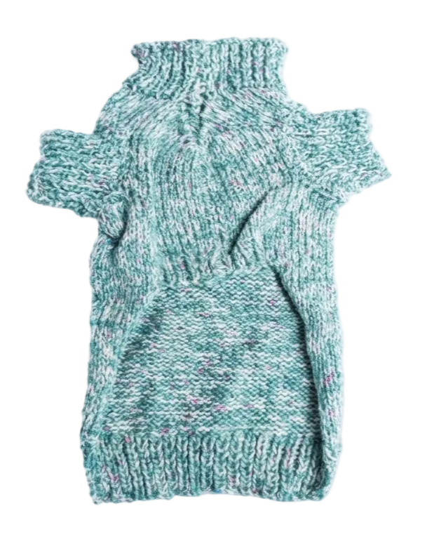 Mint Knit Dog Sweater - Gently Used