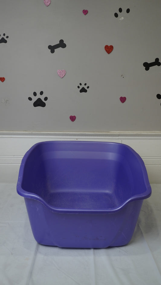 Purple Open Cat Litter Tray