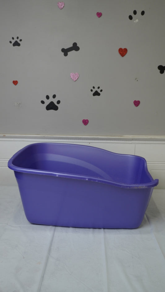 Purple Open Cat Litter Tray