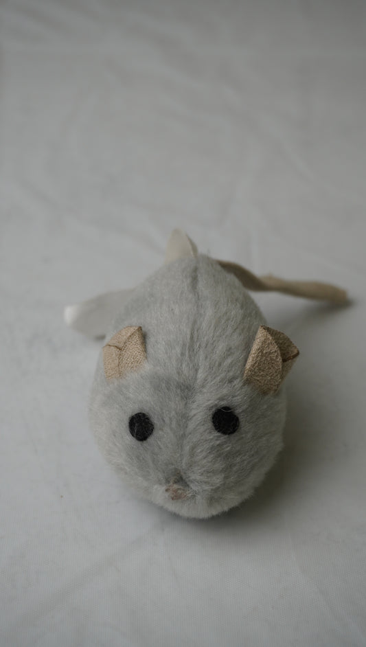 Soft Gray Mouse Cat Toy