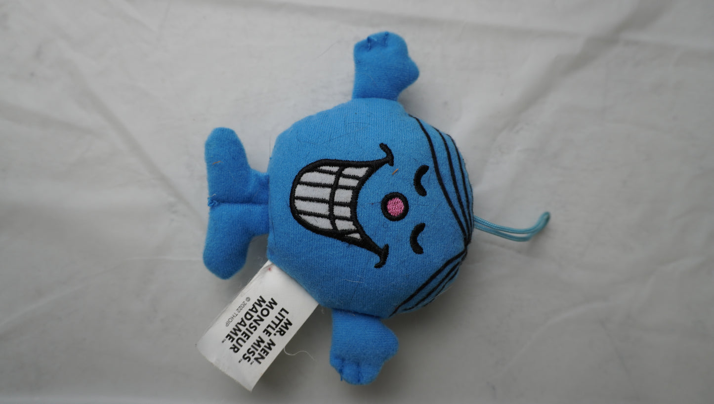 Blue Smiling Plush Character Toy