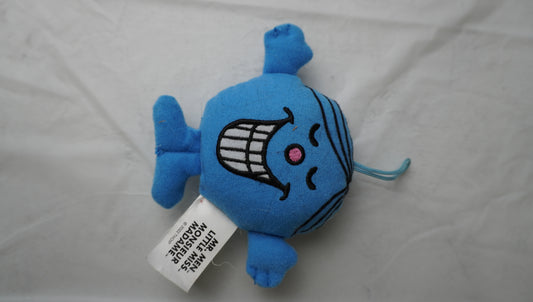 Blue Smiling Plush Character Toy