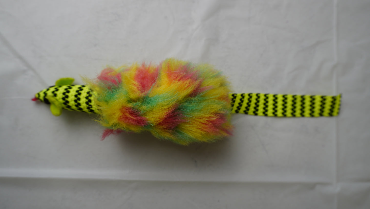 Rainbow Fuzzy Mouse Cat Toy