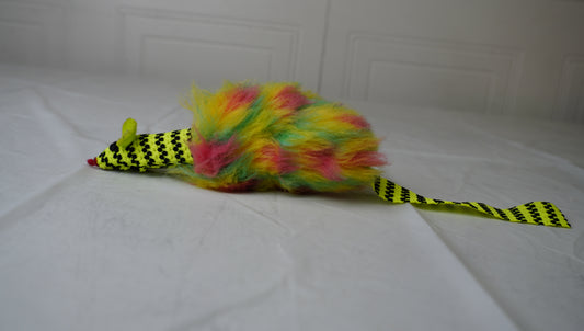 Rainbow Fuzzy Mouse Cat Toy