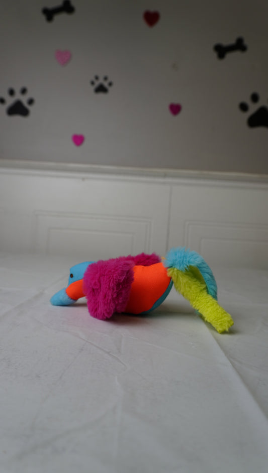 Colorful Bird Plush Cat Toy