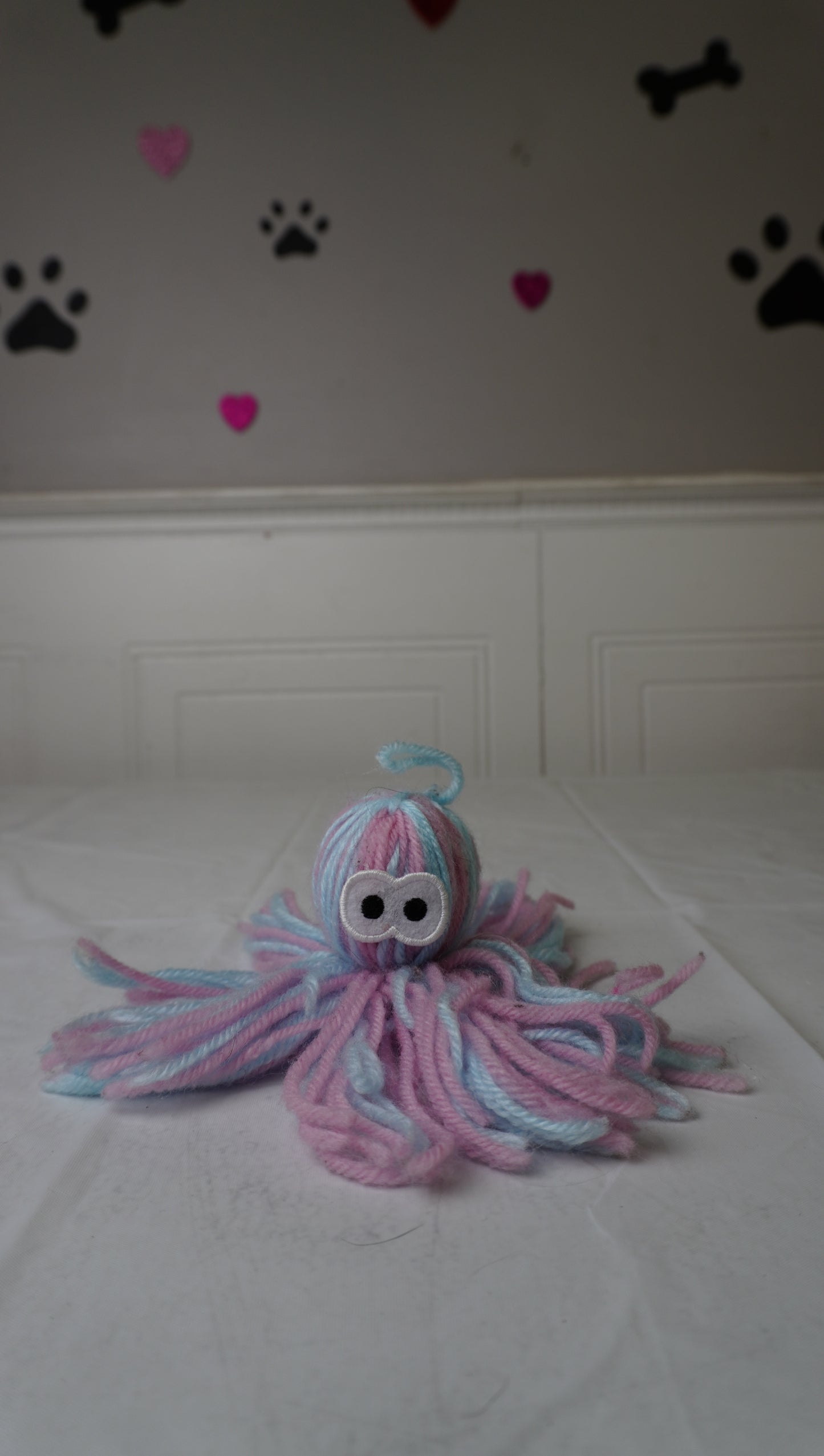 Pastel Yarn Octopus Cat Toy
