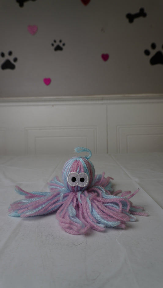 Pastel Yarn Octopus Cat Toy