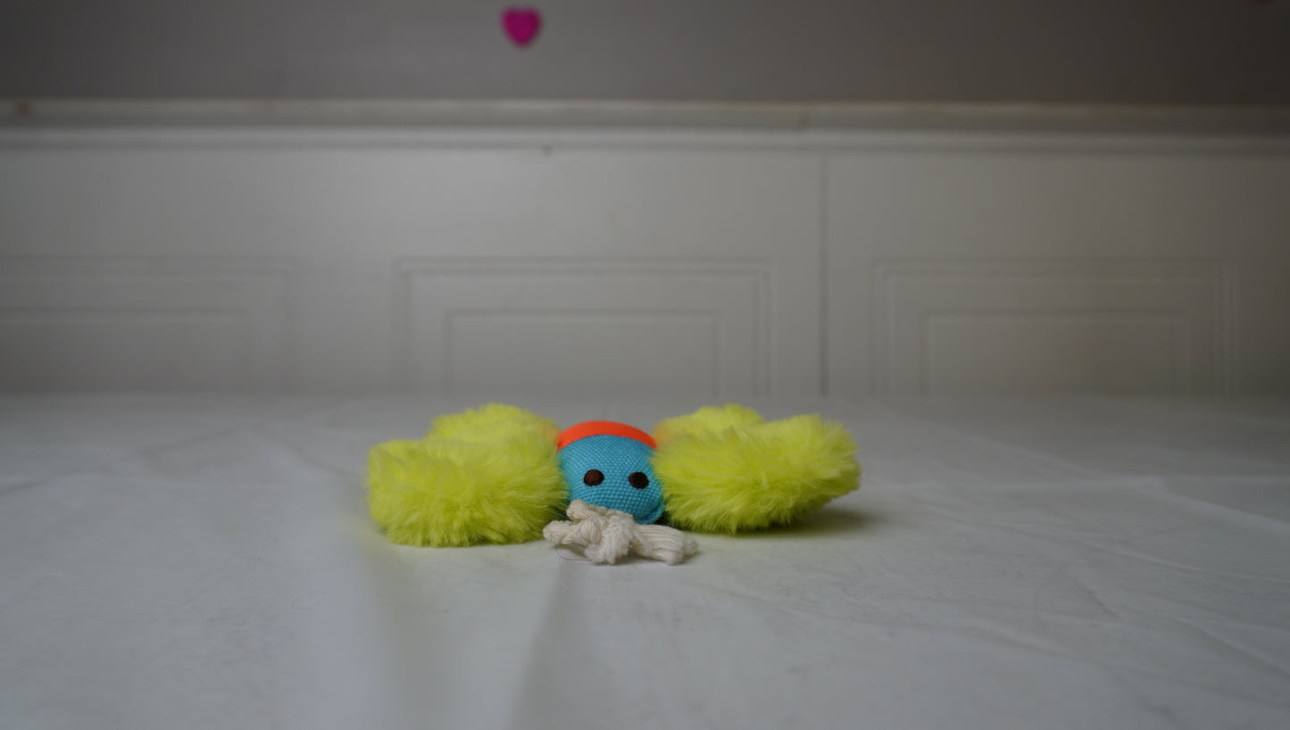 Neon Mouse Plush Cat Toy with Rope Tails