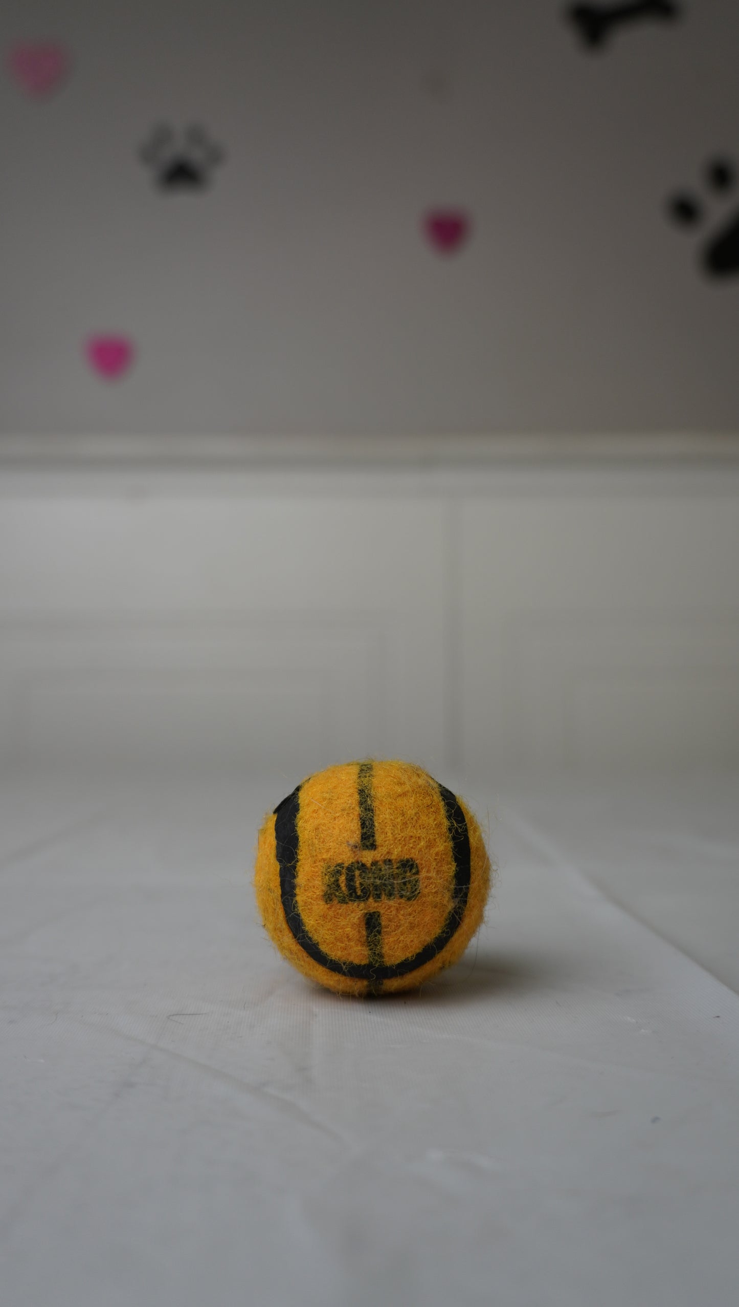 Yellow Felt Cat Toy Ball – Gently Used