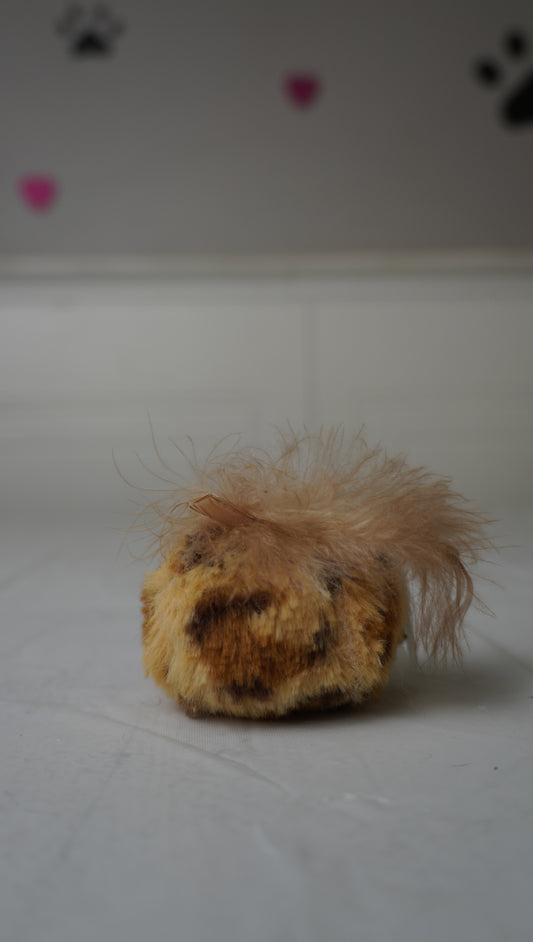 Leopard Print Plush Cat Toy Ball – Gently Used