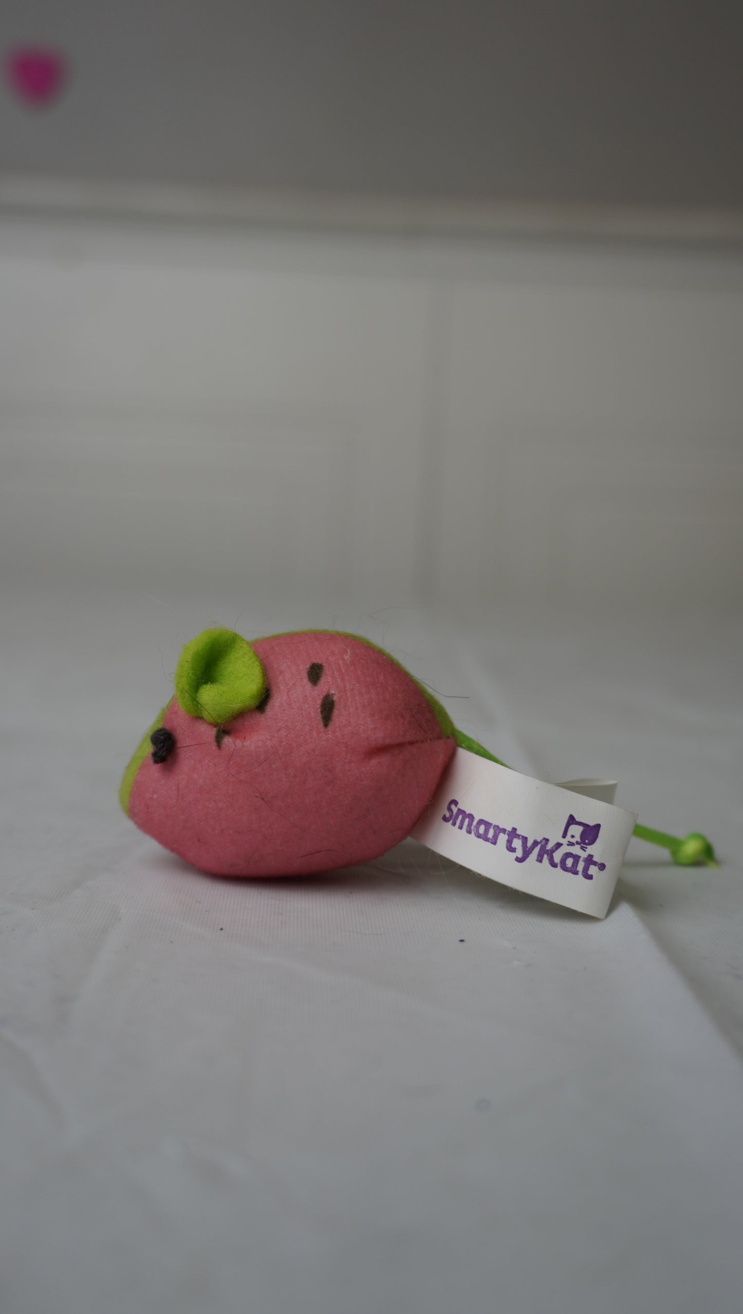 Pink Plush Mouse Cat Toy
