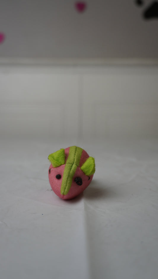 Pink Plush Mouse Cat Toy