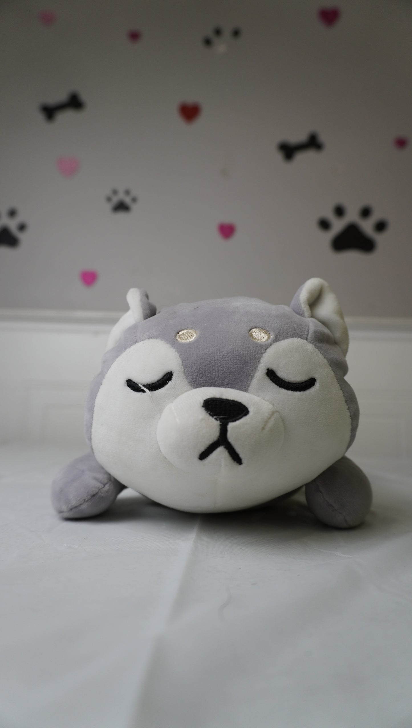 Sleeping Husky Plush Dog Toy