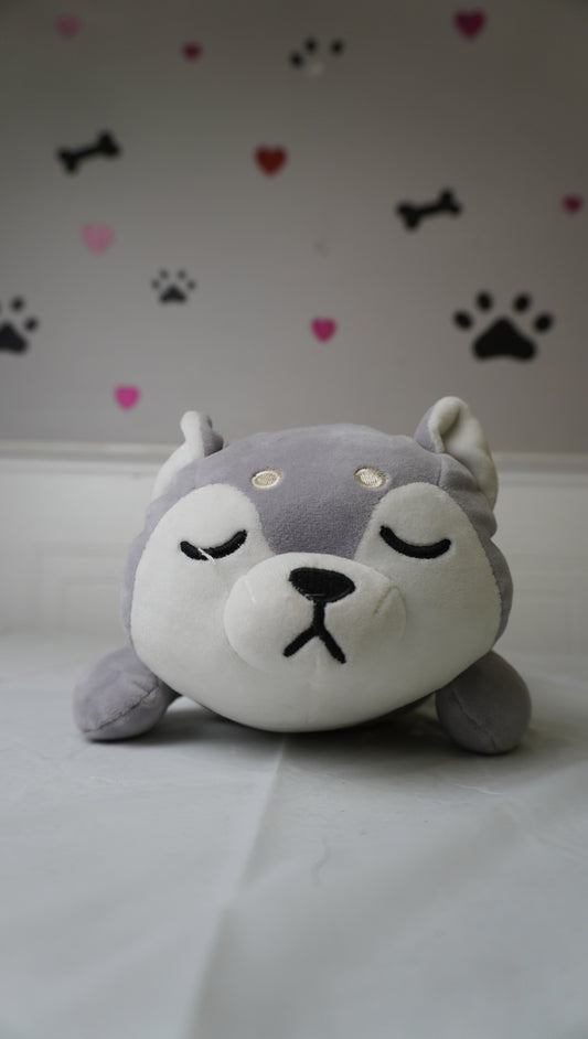 Sleeping Husky Plush Dog Toy
