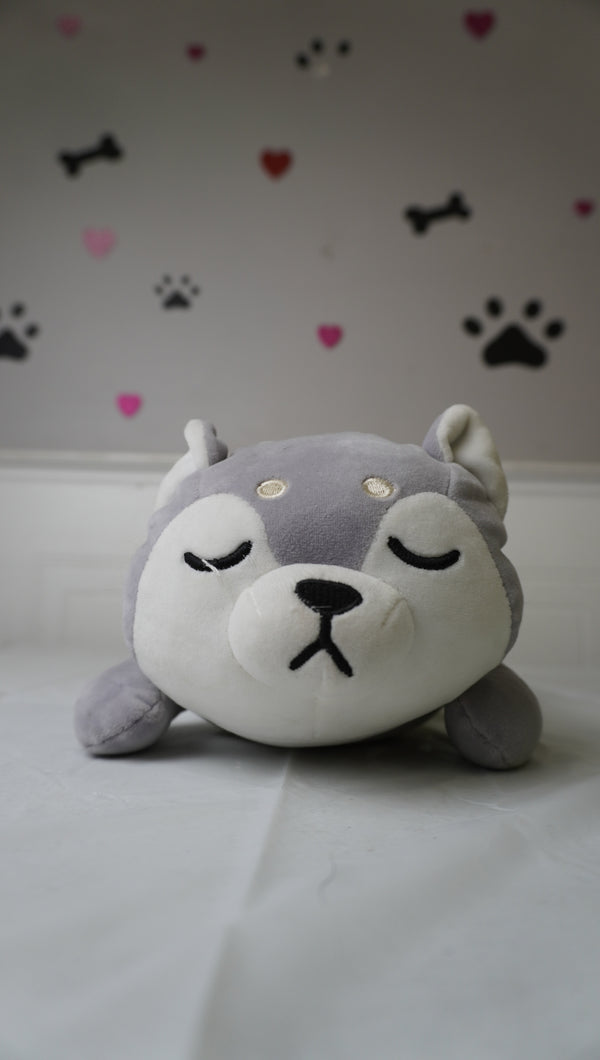 Sleeping Husky Plush Dog Toy
