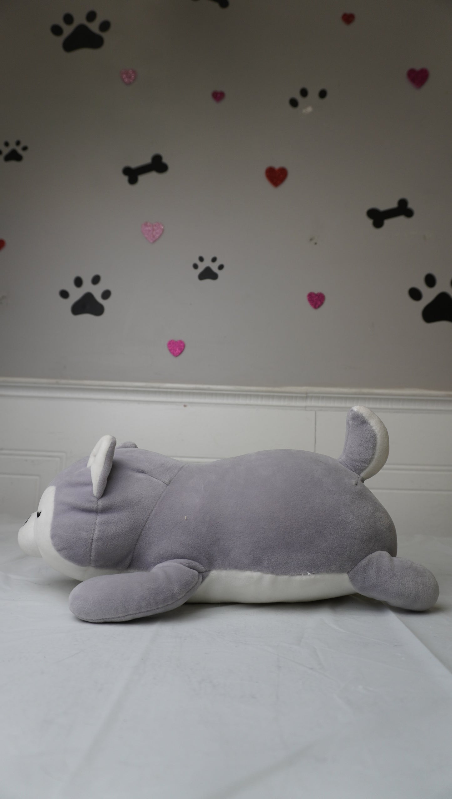Sleeping Husky Plush Dog Toy