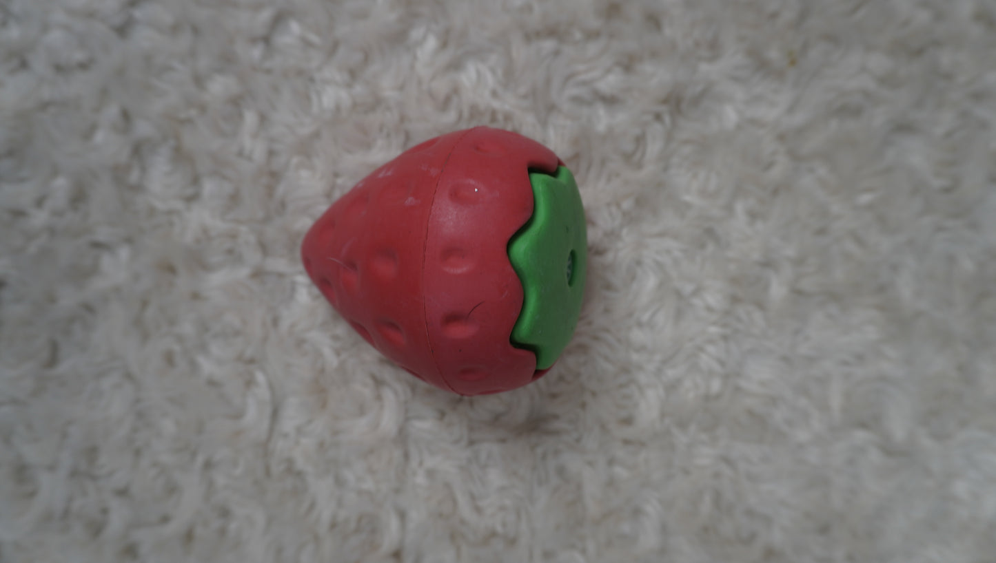 Strawberry Treat Dispensing Dog Toy – Gently Used