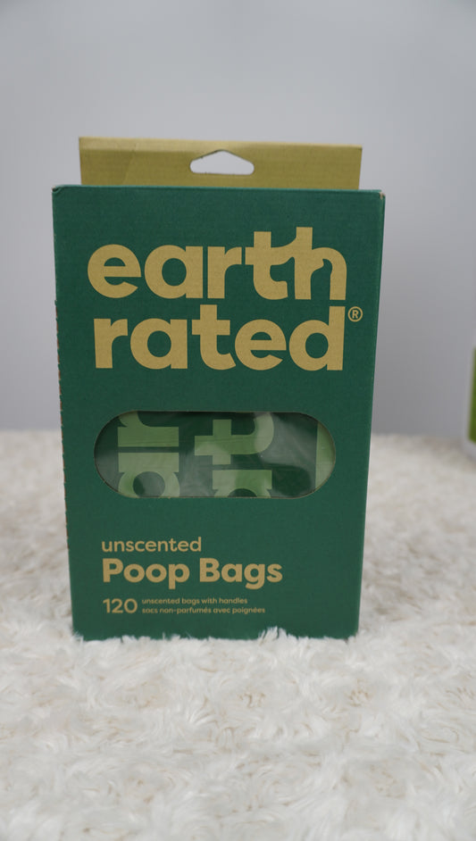 Brand New Earth Rated Unscented Poop Bags with Handles (120 Bags)