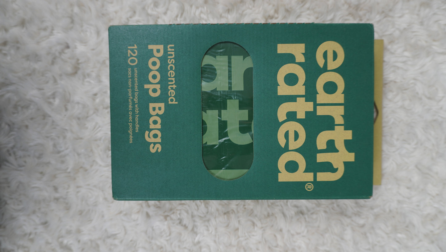Brand New Earth Rated Unscented Poop Bags with Handles (120 Bags)