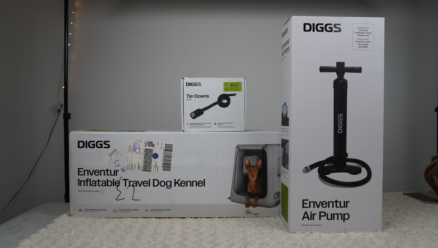 DIGGS Enventur Inflatable Travel Dog Kennel Kit – Gently Used
