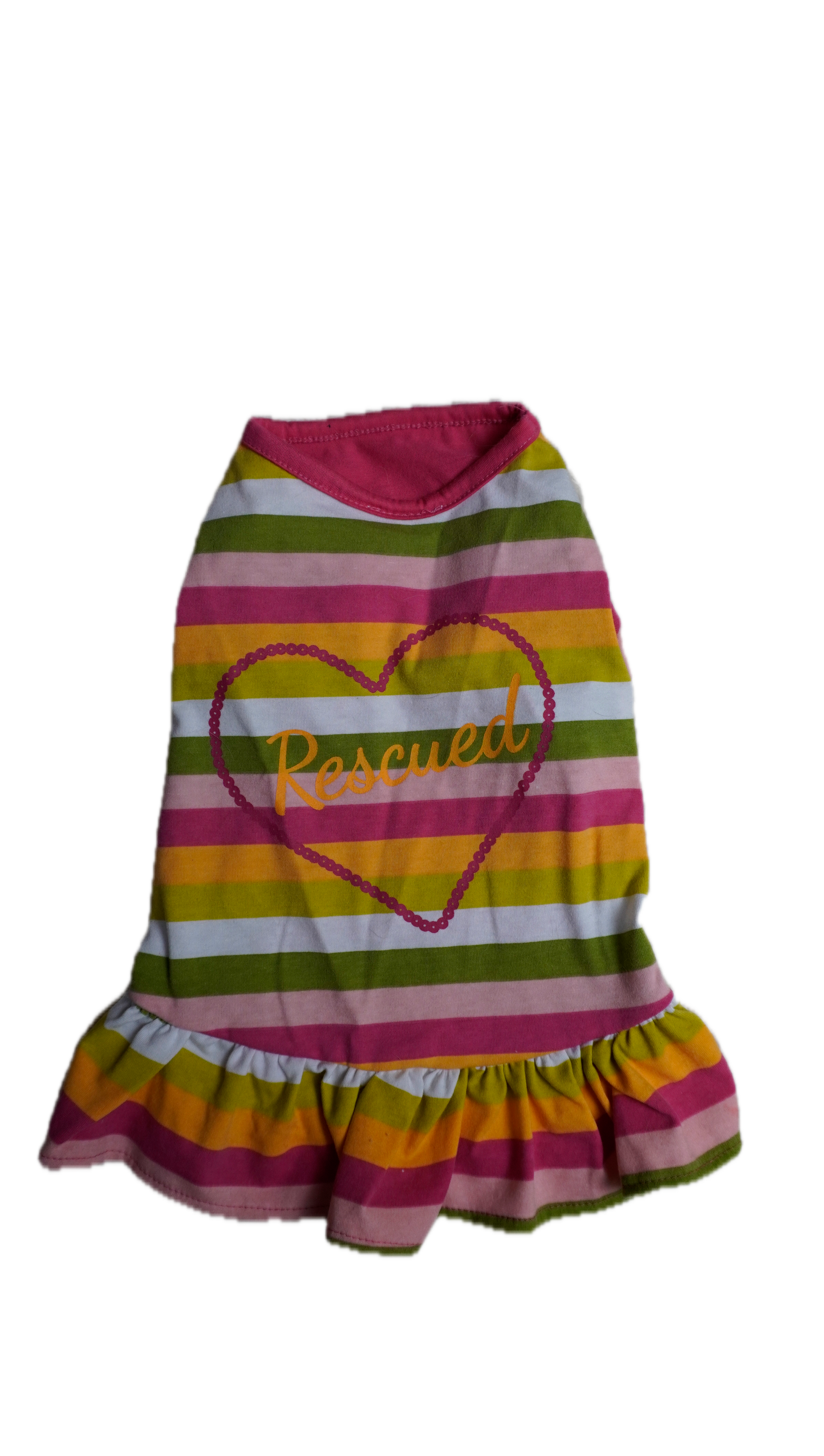 Rescued Stripe Dog Dress - Gently Used