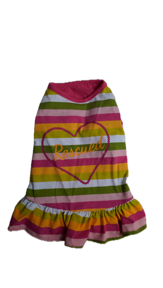 Rescued Stripe Dog Dress - Gently Used