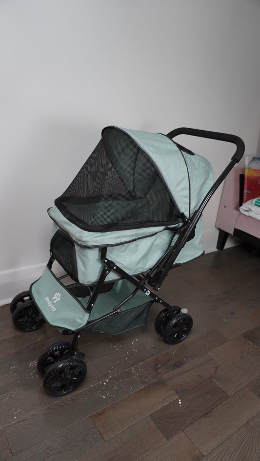 Wedyvko Foldable Pet Stroller (Mint Green)