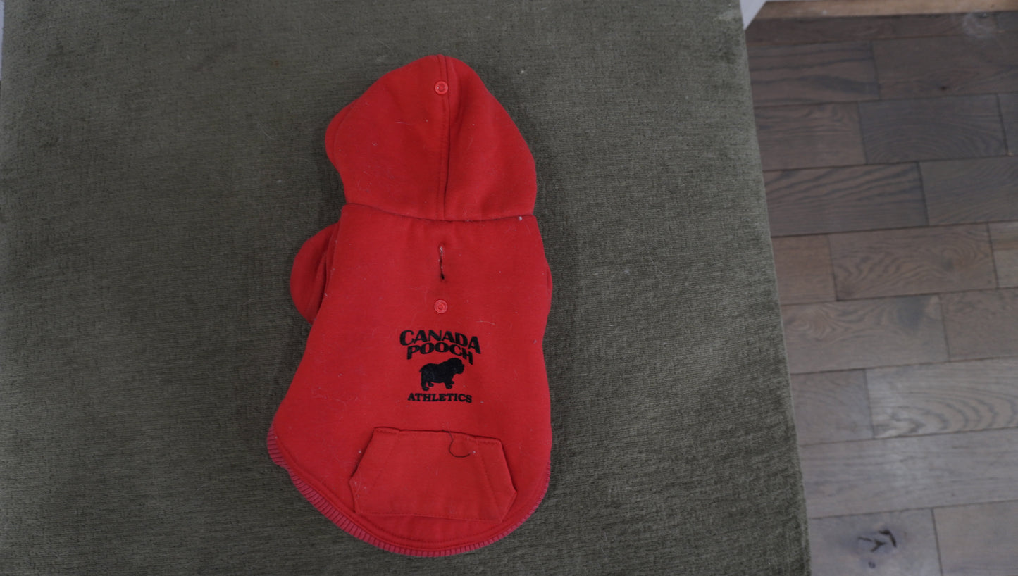 Canada Pooch Red Sherpa Dog Hoodie