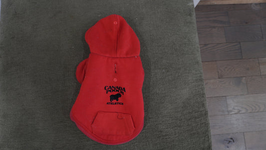 Canada Pooch Red Sherpa Dog Hoodie