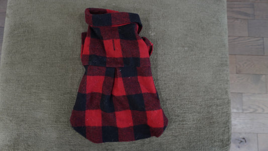 Red & Black Buffalo Plaid Dog Coat
