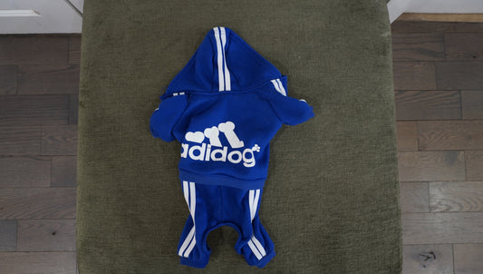 Blue "Adidog" Dog Tracksuit