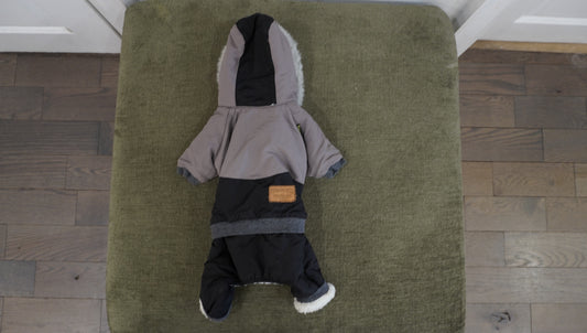 Hooded Sherpa-Lined Dog Snowsuit