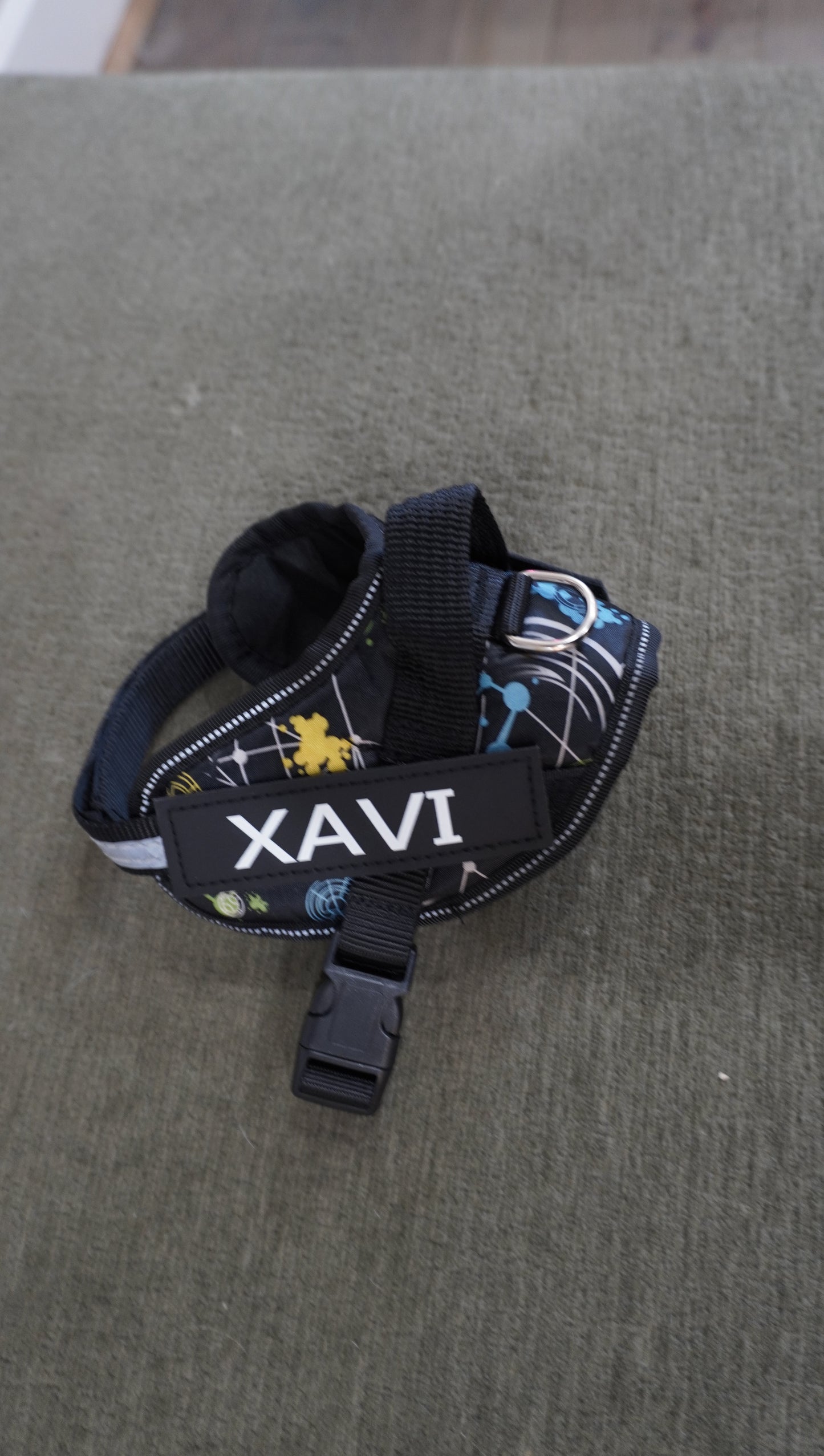 Personalized Dog Harness – Space Print (XAVI)