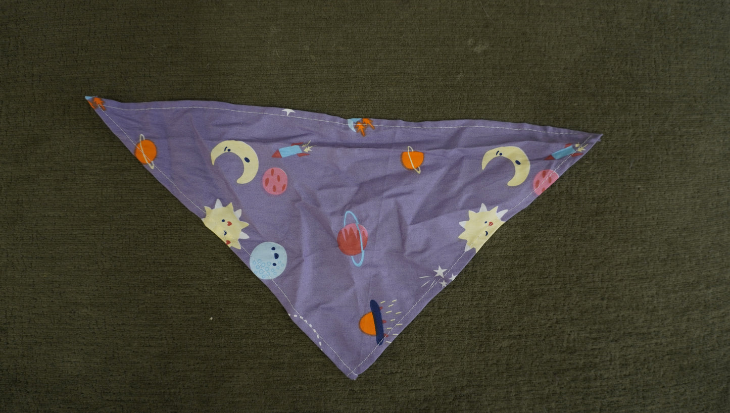 Purple Space Adventure Pet Bandana