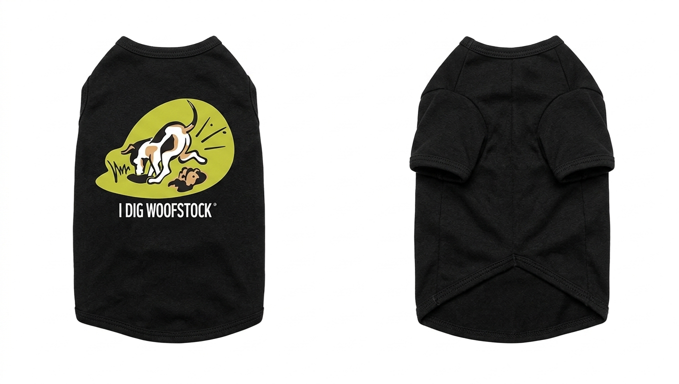 “I Dig Woofstock” Dog Tee - Gently Used