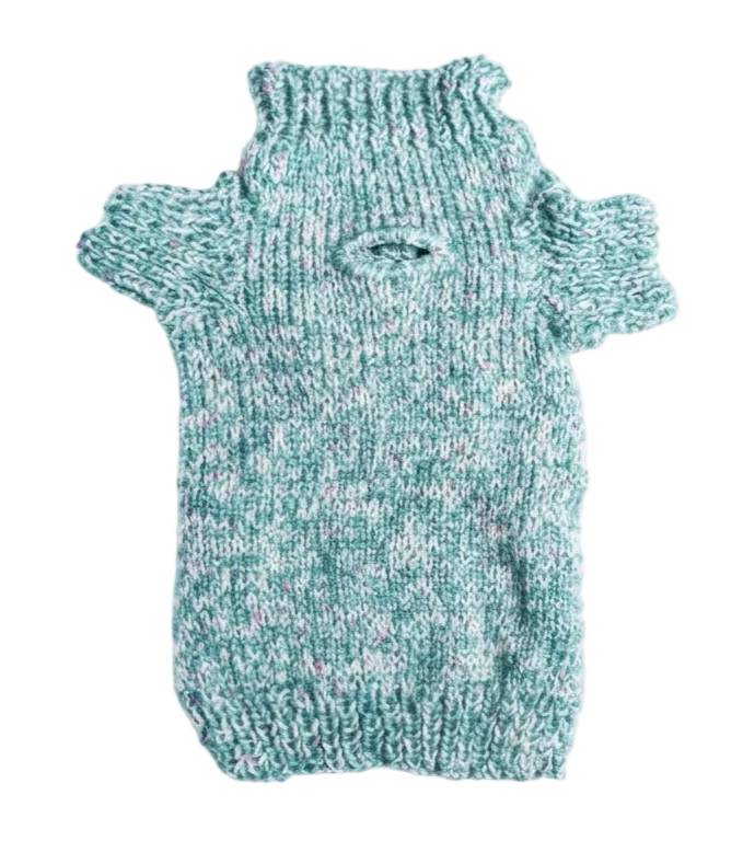 Mint Knit Dog Sweater - Gently Used